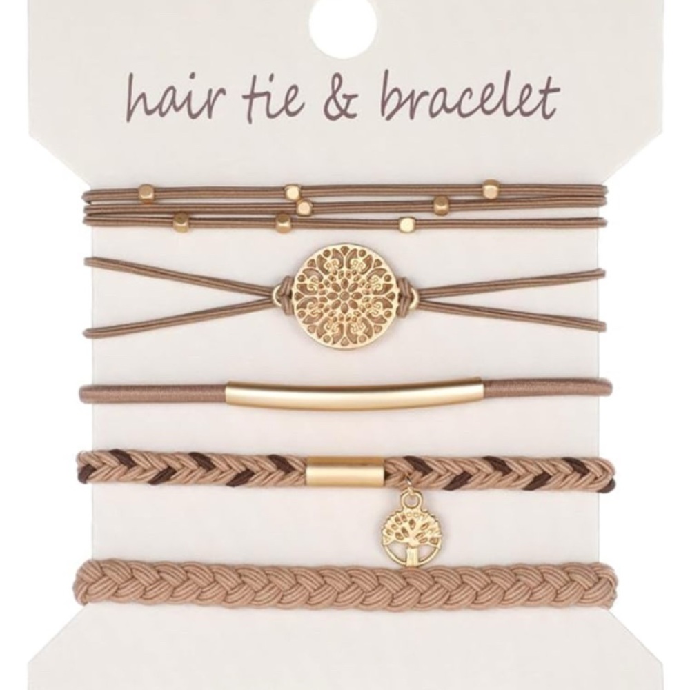 Gold and Brown Bracelet Set